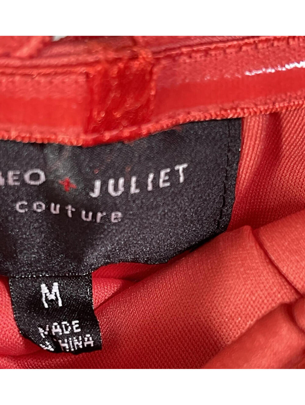 Romeo + Juliet Couture Coral Lace Strapless Dress Medium Juniors Boho Cocktail - Picture 6 of 7